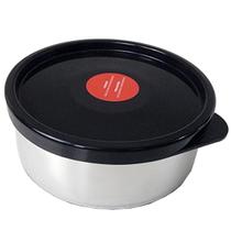 Pote Metalizado com Tampa Redondo 370ml Armazenamento Alimentos Mantimentos Potte Premium