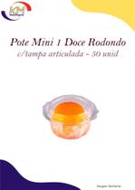Pote mini 1 doce G645D c/tampa articulada redondo 120 ml c/50 unid - Galvanotek - doce (9215) Pote mini 1 doce G645D c/tampa articulada redondo 120 ml c/50 unid - Galvanotek - doce (9215)