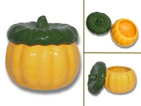 Pote mini moranga cerâmica esmaltada c/tampa para sua casa