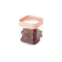 Pote modular de Plástico Quadrado Empalhável Organizador de Mantimentos 1,28L Tampa Rosca Plug