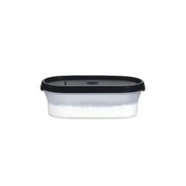 Pote Modular Oval 500ml - Transparente com Tampa Preta - Tupperware