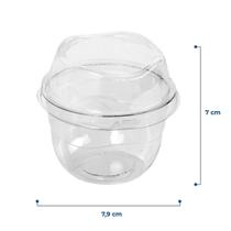 Pote Mousse com Tampa Alta 110ml Cristal G670 Galvanotek com 100 unidades