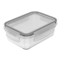 Pote Multiuso Click 380ml Com Tampa Alta Vedação Organizador Incolor Para Cozinha Bancada Porta Mantimentos Acessórios Alimentos