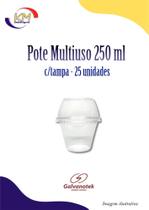 Pote multiuso com tampa 250 ml c/25 unid. - Galvanotek - doces, mousse, sorveteria (16006) Pote multiuso com tampa 250 ml c/25 unid. - Galvanotek - doces, mousse, sorveteria (16006)