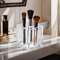 Pote Multiuso de Acrílico 8mm para Pincéis de Maquiagem