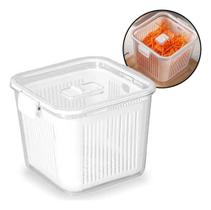 Pote Multiuso Hermético Com Cesto Para Drenagem 2.030ml Pote Multiuso Hermético Com Cesto Para Drenagem 2.030ml