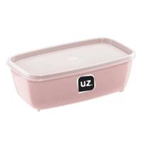 Pote Multiuso Organizador Retangular Cozinha Resistente Com Tampa 1.5l Uz Rosa