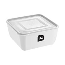 Pote Multiuso Quadrado 1,5 L Pratico Armazene seus alimentos Organize Cozinha Resistente Micro-ondas Freezer Tampa Transparente