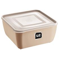 Pote Multiuso Quadrado 2,5 L Pratico Armazene seus alimentos Organize Cozinha Resistente Micro-ondas Freezer Tampa Transparente