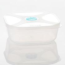 Pote Multiuso Quadrado 320ml C/ Válvula Verde Água Top Line