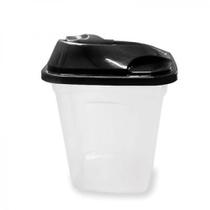 Pote multiuso quadrado 850 ml preto maximaplast