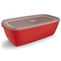 Pote Multiuso Retangular Uz C/ Tampa 5 Litros Vermelho Pote Multiuso Retangular Uz C/ Tampa 5 Litros Vermelho