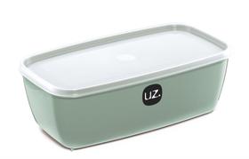 Pote Multiuso Verde 500ML UZ Solido de Plastico Microondas/Freezer Com Tampa