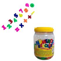 Pote Números Numerais 150 Peças Sinais Matemáticos Escolar +5 Anos