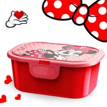Pote organizador 1 litro Minnie Vermelho Travas Alta qualidade Design charmoso durável Armazenamento