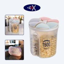 Pote Organizador de Alimentos com 3 Divisórias 1,5Litros Com Compartimentos