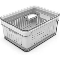 Pote Organizador De Geladeira 2,2 Litros Com Tampa Clear Fresh