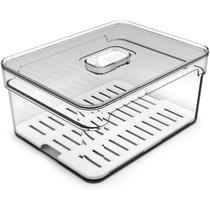 Pote Organizador De Geladeira Com Bandeja De Drenagem 2,2 L