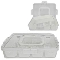 Pote Organizador Geladeira 3000ml 4 Cestos com Tampa