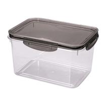 Pote Organizador Hermético com Travas 4 Litros Plasútil Borracha Preto Alimentos Mantimentos Comida Pote Organizador Hermético com Travas 4 Litros Plasútil Borracha Preto Alimentos Mantimentos Comida