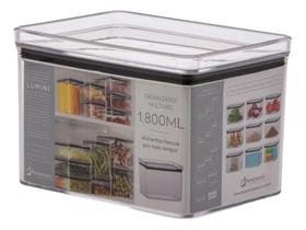 Pote organizador hermético empilhável 1800 ml - cristal