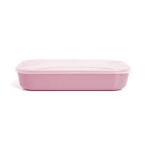Pote Organizador Multiúso Retangular 750ml Rosa - Top Line Pote Organizador Multiúso Retangular 750ml Rosa - Top Line