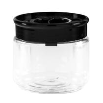 Pote Organizador para tempero 160ml Redondo Dosador Preto - Tiba