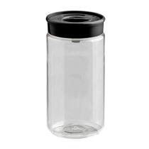 Pote Organizador para tempero 350ml Redondo Dosador Preto - Tiba Pote Organizador para tempero 350ml Redondo Dosador Preto - Tiba