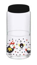 Pote Organizador Paris Estampado Galinha 2100Ml Com Tampa