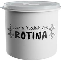 Pote Organizador Porta Vasilha Alimento simular a Tupperware 6L Preto ou Branco escrito