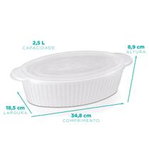 Pote Oval Canelado Grande 2,5 L