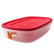 POTE OVAL HERMETICO 5,7L 28x9,3x42CM COM TAMPA VERMELHA 0352