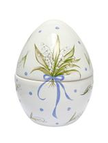 Pote ovo grande de cerâmica desenho muguet luiz salvador