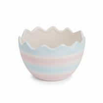POTE OVO QUEBRADO ROSA E AZUL 14x14x10CM TOK DA CASA