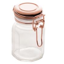 Pote p/ Condimento Hermético Vidro Tampa Rose 100 ml - Lyor