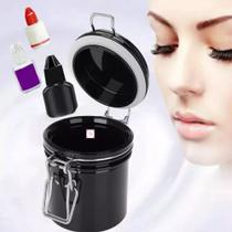 Pote P/ Conservação De Cola P/ Alongamento De Cílios - Preto