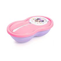 Pote Papinha com Colher Mickey e Minnie Baby Infantil Freezer Microondas Tampa Protetora Pote Papinha com Colher Mickey e Minnie Baby Infantil Freezer Microondas Tampa Protetora