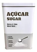 Pote Para Açúcar De Metal Com Tampa 1 Litro Mantimento