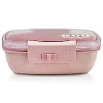 Pote para Alimento Marmita Guarfo Colher Fitness 650ml Rosa