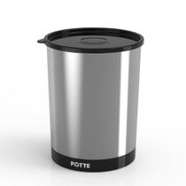 Pote para Alimentos 1,2 Litros Metallic Com Tampa Bpa Free