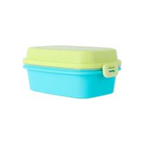 Pote para alimentos com camada dupla retangular 980 ml.