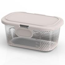 Pote Para Alimentos Com Tampa Fixa 350 Ml Transp. BPa Free