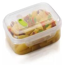 Pote Para Alimentos Com Válvula E Travas 600ml Transparente