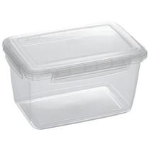 Pote Para Alimentos Retangular Alto Com Travas 2,2L Marmita Pote Para Alimentos Retangular Alto Com Travas 2,2L Marmita