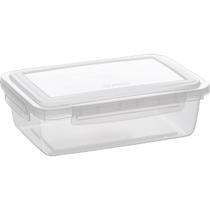 Pote Para Alimentos Retangular Com Travas 1,1 Litro Plástico Pote Para Alimentos Retangular Com Travas 1,1 Litro Plástico
