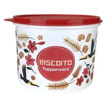 Pote Para Biscoito Floral Tupperware 2,4 Litros