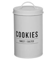 Pote para Biscoitos Manhattan em Aço Galvanizado Branco 1,7L - Hauskraft