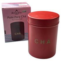 Pote para chá 0,8l inox vermelho 9,5x13cm attuale