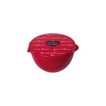 Pote para Cheiro Verde em Plástico Vermelho Decorado 374ml - Plasutil