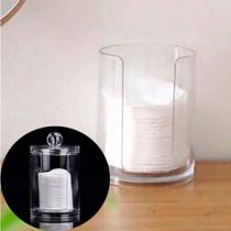 Pote Para Discos De Algodão E Hastes Flexíveis Com Tampa Pote Para Discos De Algodão E Hastes Flexíveis Com Tampa